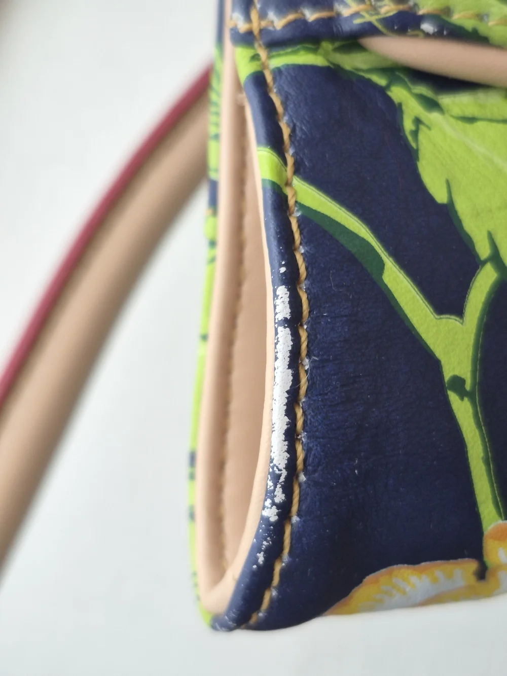 Tiganello Navy Floral Leather Tote - Picture 15 of 15